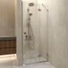 Shower door with wall panel IEVA PLUS QUADRO