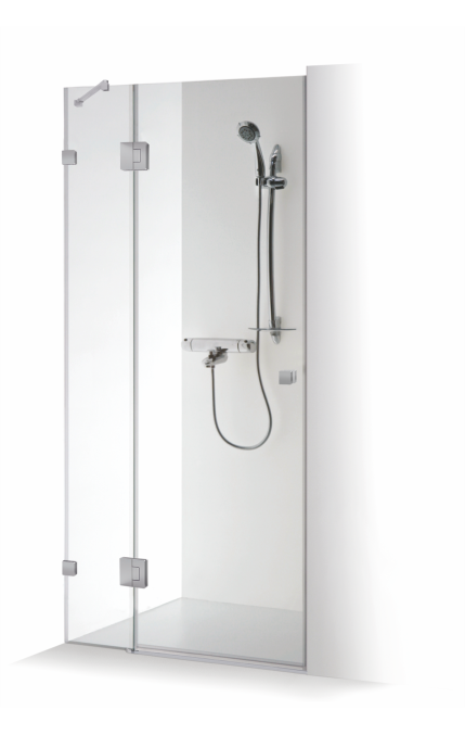 Shower door with wall panel IEVA PLUS QUADRO
